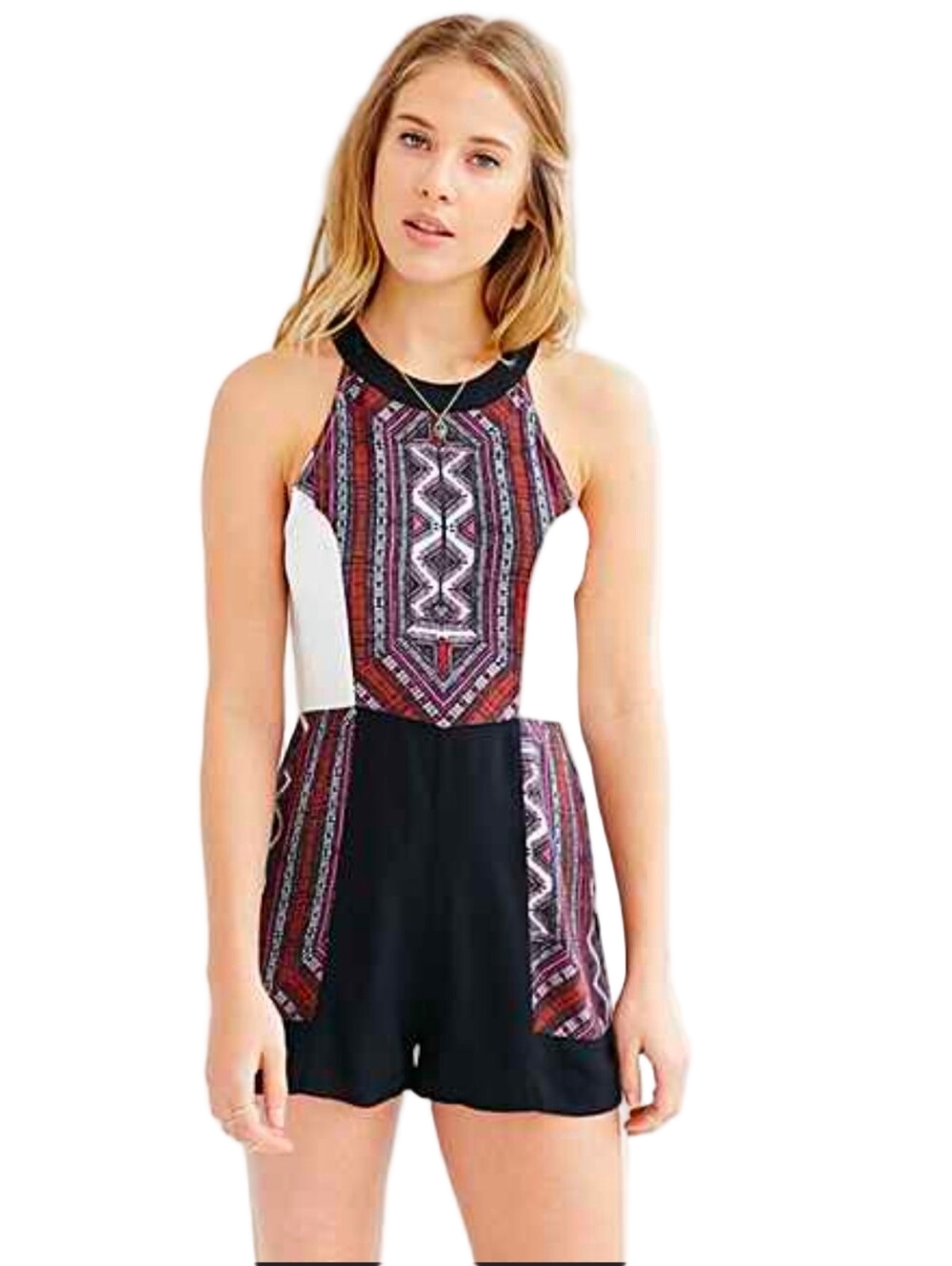 Minkpink Neon Floral Aztec Play Romper Size XS